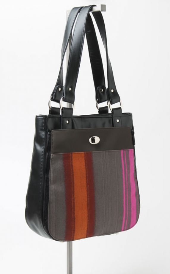 Tote with Painted Stripe pocket