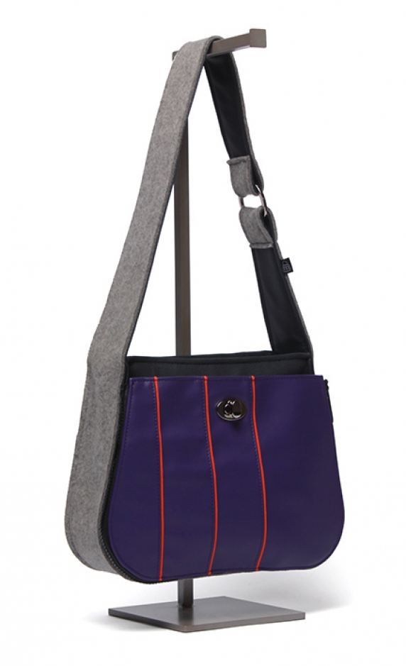 Multi-Stripe Purple Squash Shown on Handbag